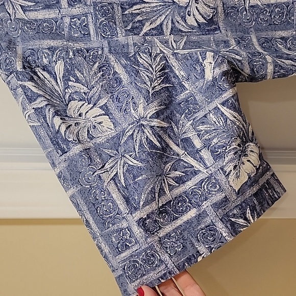 Windham Pointe Blue Tropical Cotton Shirt Size XXL - Picture 6 of 8